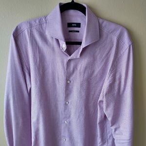 Hugo Boss sharp fit shirt pindot berry 15.5